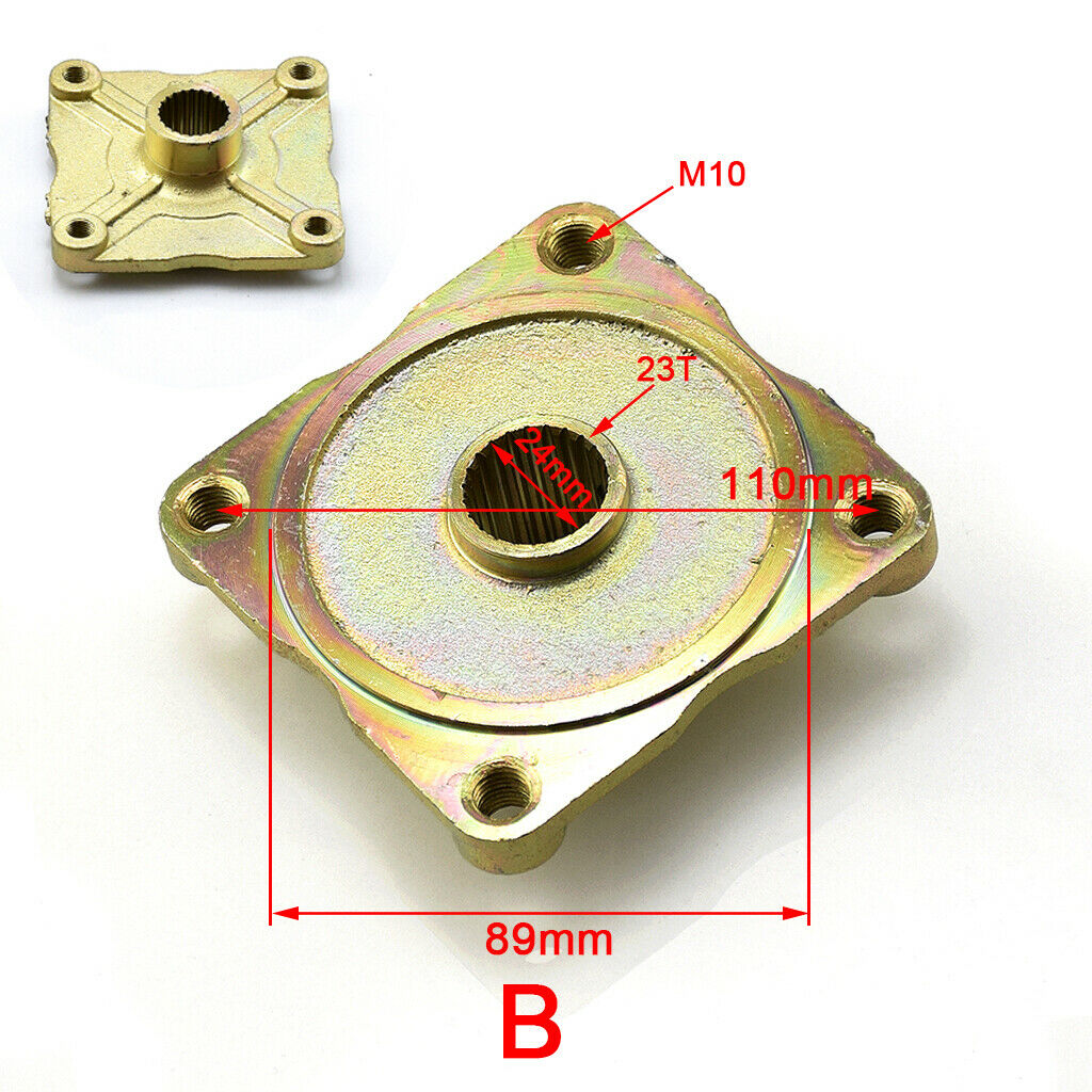 4 Stud 3 hole Axle 23T 24T 17T Hub Spline Mounting brackets Wheel Hub for 50cc- 125cc 150cc 250cc Quad Dirt Bike ATV Buggy