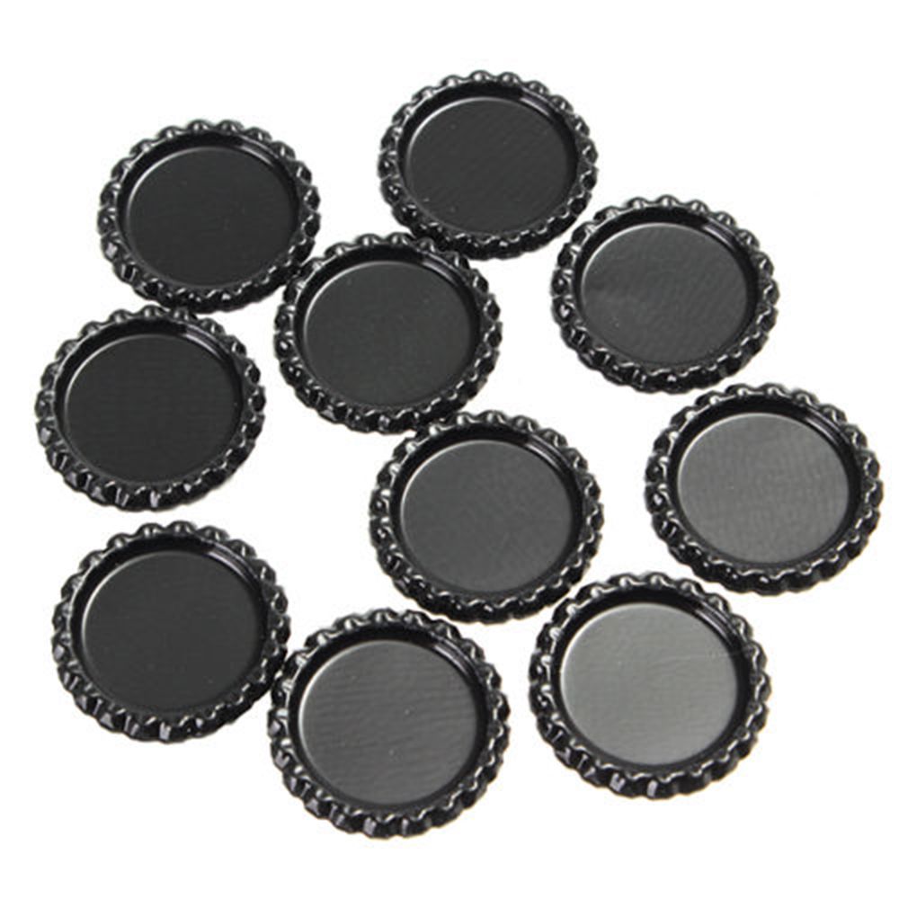 10pcs/lot Flat Beer Bottle Cap Craft Scrapbooking Embellishment DIY CIRCLE Perfect: Black
