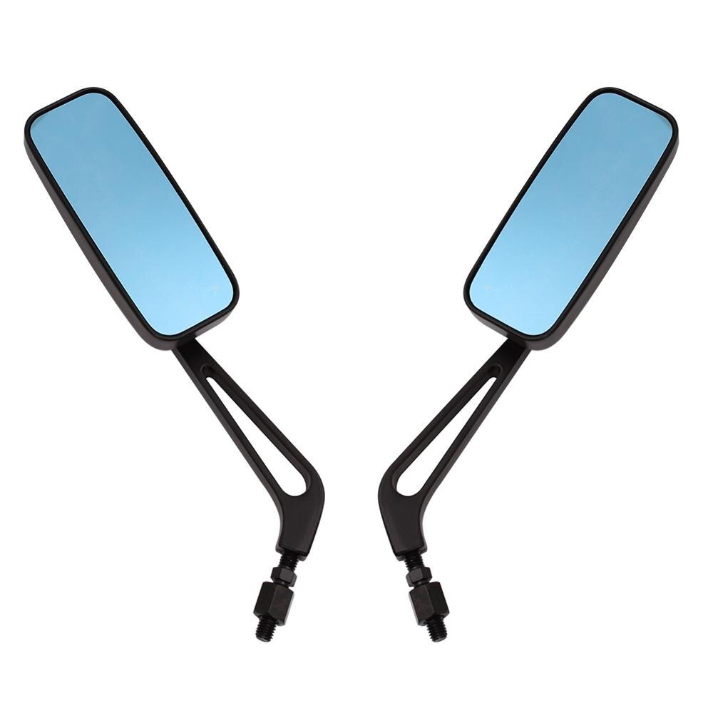 Universal Motorcycle 8mm/10mm Rectangle Rear View Side Mirrors Left/Right For Harley Street Glide Road King