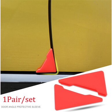 Protectores anticolisión para esquina de puerta de coche, cubierta triangular de puerta delantera de coche, pegatina de seguridad antióxido de silicona, 2 uds.