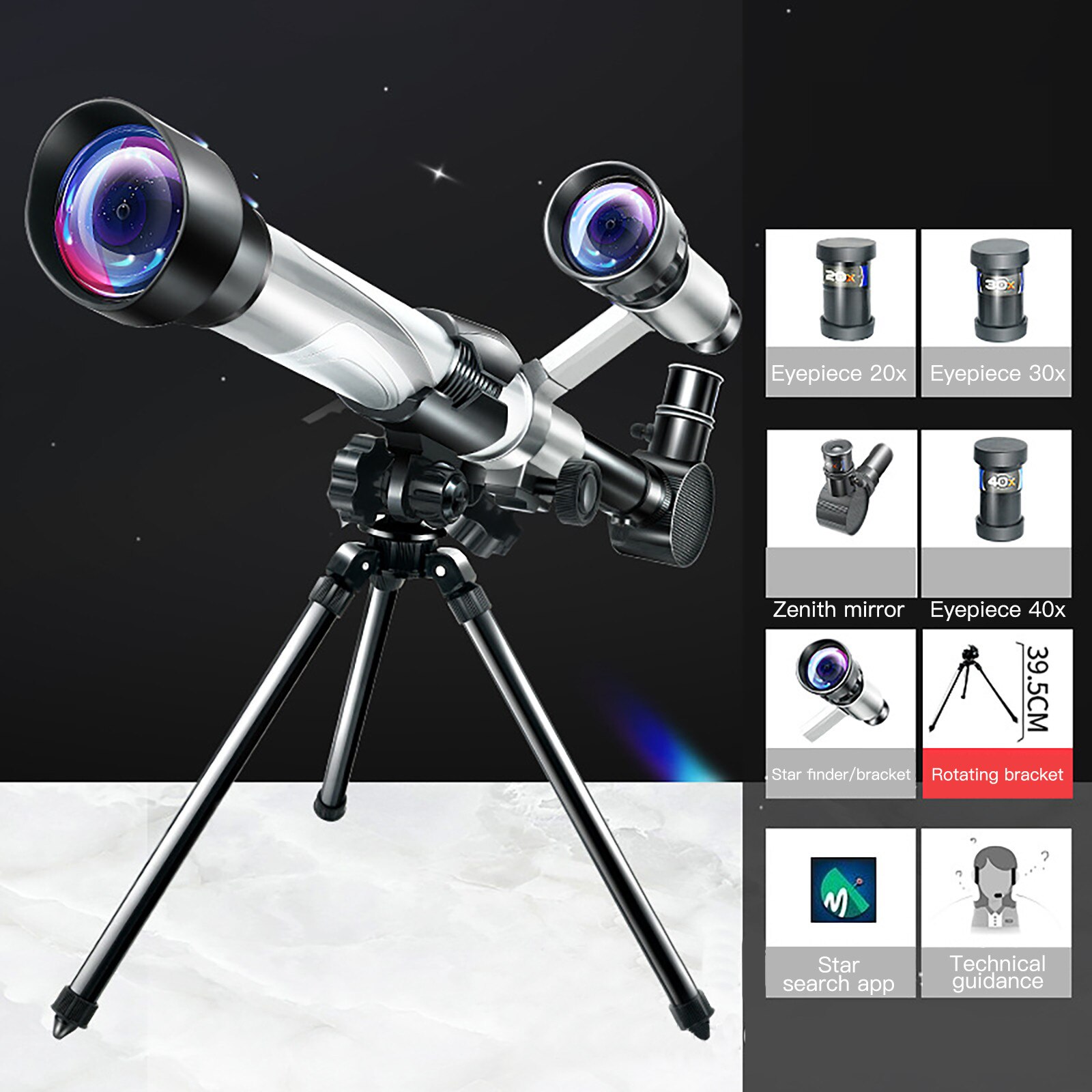 Astronomische Telescoop Zoom Hd Outdoor Camping Wandelen Monoculaire Breken Telescoop Kinderen Sterrenwacht Met Draagbare Statief