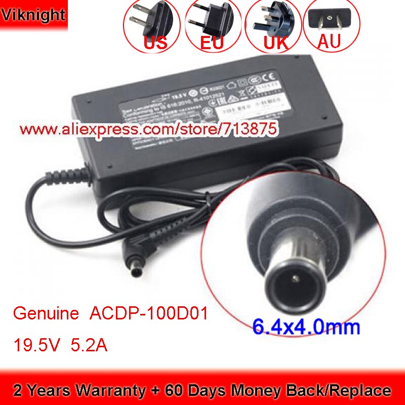 Genuine ACDP-100D01 19.5V 5.2A Ac Adapter for Sony KDL-43W800C KDL-43W805C KDL-55W800B KDL-43W755C APDP-100A1A KDL-42W829B