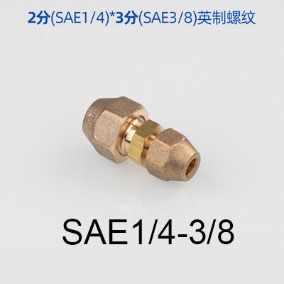SAE brass adapter male thread air conditioning copper tube reducer adapter fitting: black