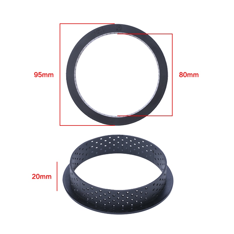 4/8 stk mini terte ring sirkel kutter tartelett form liten pai ring varmebestandig perforert kake mousse former non stick kake form