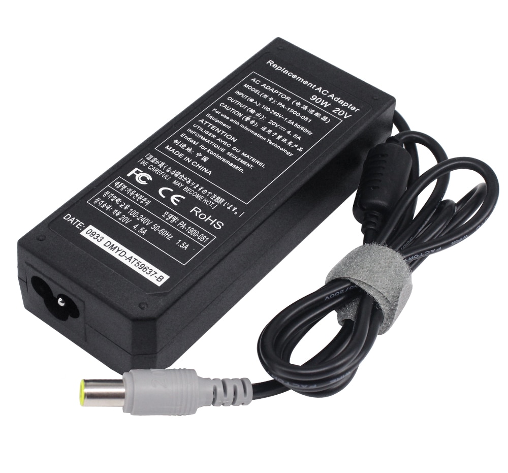 90W AC Adapter Laptop Charger for Lenovo Thinkpad T400 T410 T420 T420s T500 T520 T530 X201 X220 X230 X140e T61 R61e E430 E520