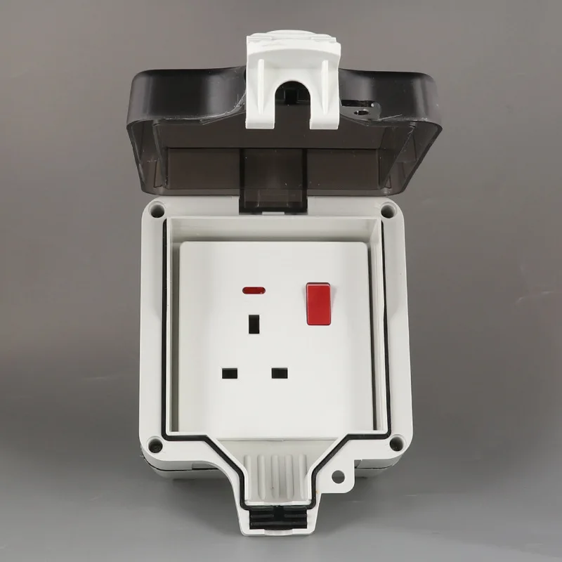 British Standard Outdoor Waterproof Socket Ip66 Anti-rain Charging Plug European Standard German Regulation Waterproof Box