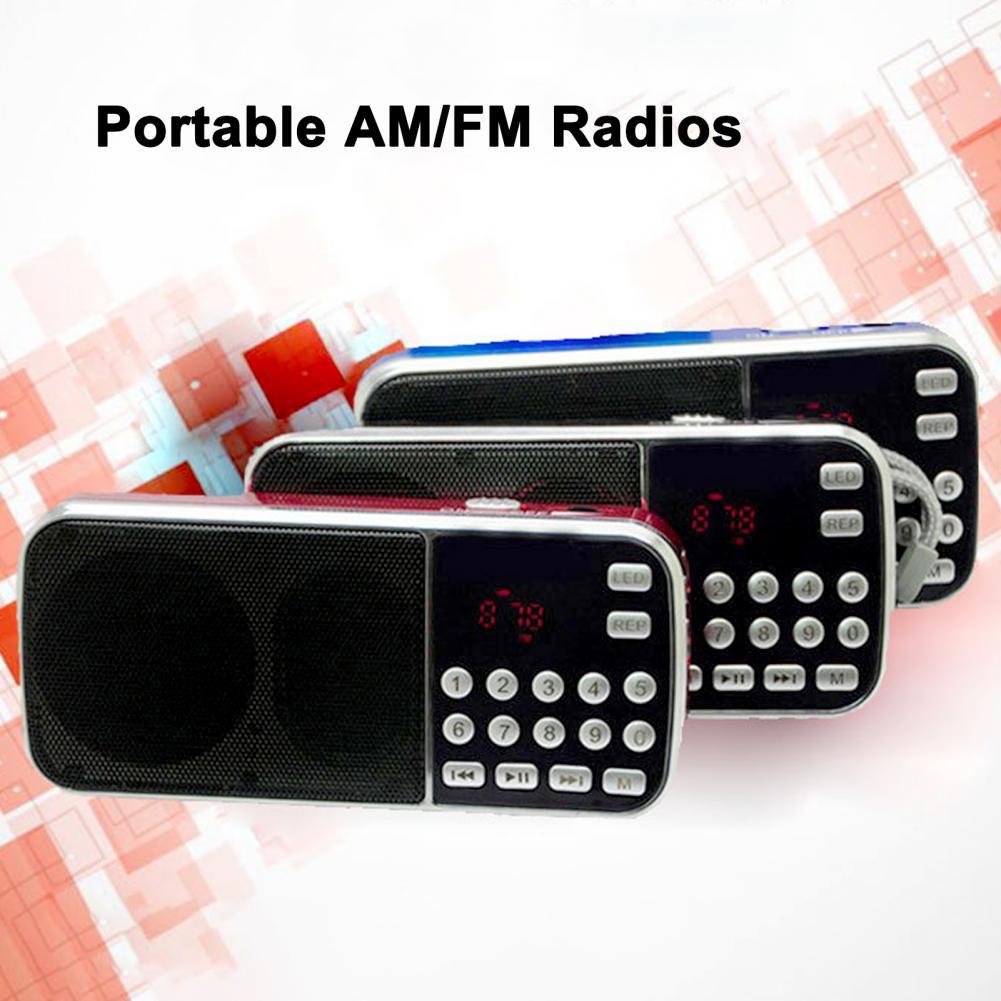 Mini Portable Y-501 FM Radio Digital Support TF Card USB AUX Portable LED Flashlight Audio Music Player Speaker for Mobile Phone