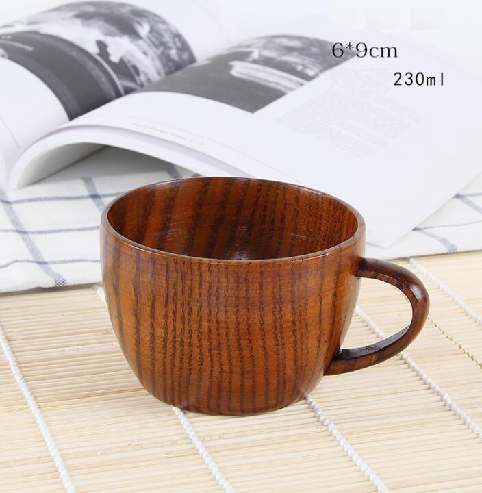 Naturlig tre krus kaffe vin glass vannkoker isolasjon tekopp til familie te rom bar øl melk drikkevarer: 230ml