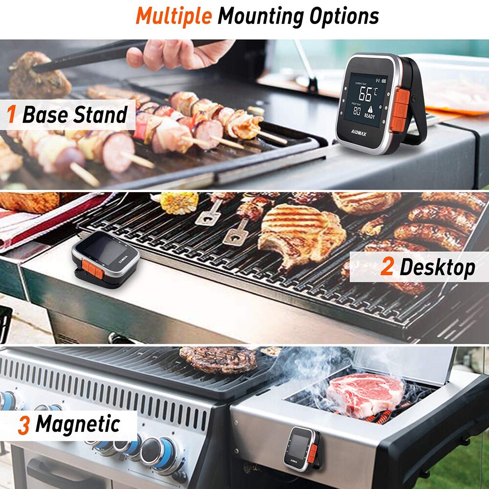AidMax WR01 Digital kabellos BBQ Fleisch Thermometer Grill Ofen Thermomet Mit Edelstahl Sonde Kochen Küche Thermometer