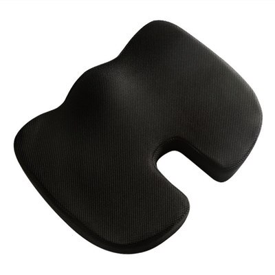 cojín de esponja de Gel cómodo, cojín de espuma con memoria para asiento, cojín en forma de U anti-hemorroides para silla de oficina, cojín para asiento de coche: meshBlack / Foam Inner Cusion