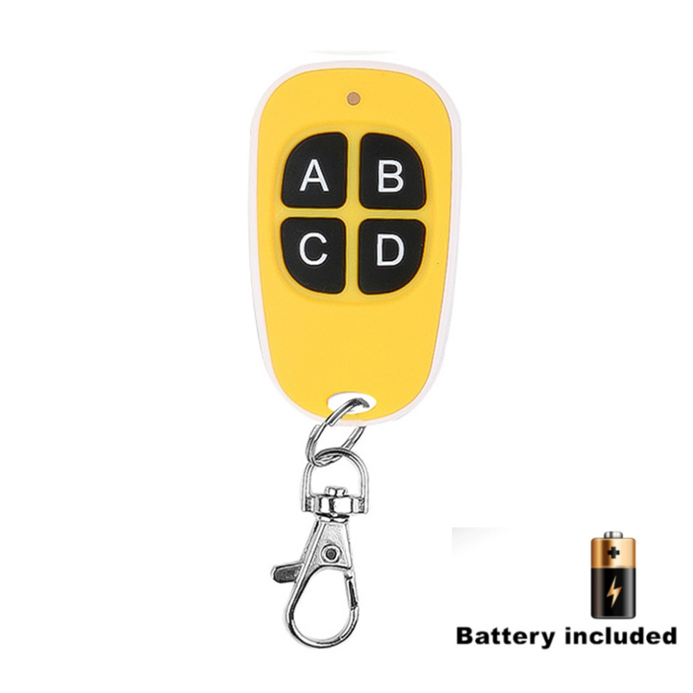 Garage Door 433MHz Remote Control 4 CH Copy Universal Remote Control Cloning Electric Gate Remote Controller Duplicator Keys: RED