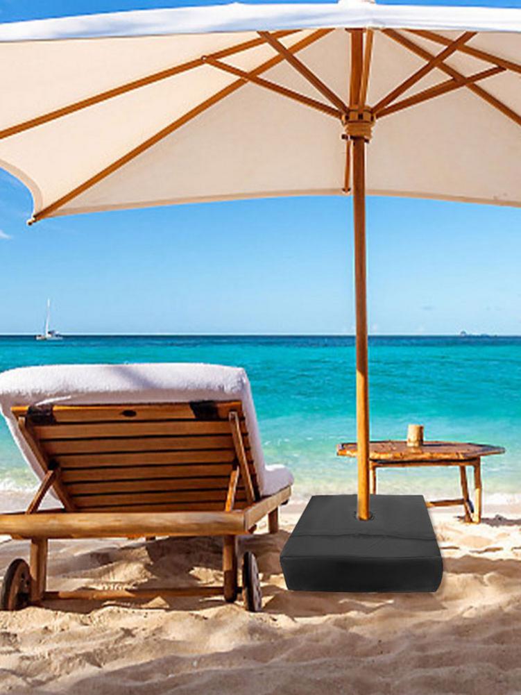 Parasol Stand Bag Portable Weatherproof Square Umbrella Stand Heavy Duty Sand Bags Base for Outdoor Terrace Beach
