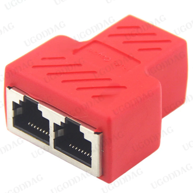 RJ45 Splitter 1 to 2 Ethernet Adapter Internet Network Cable Extender RJ45 Connector Coupler for PC TV Box Router: WHITE / 1.8m