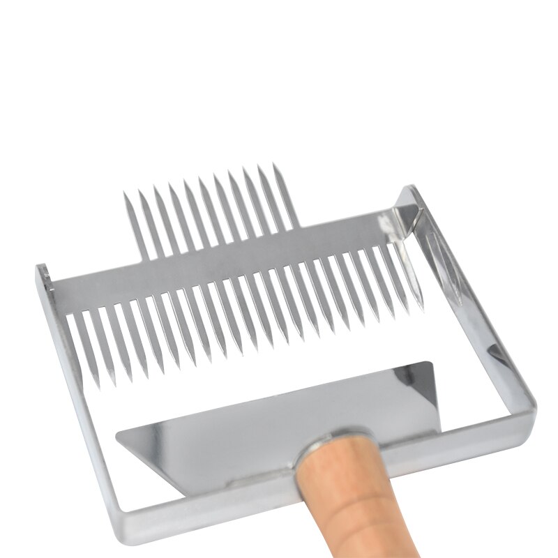 Beekeeping Tools Uncapping Fork Scraper Honey cutter Honeycomb Scraper 23 pin Wooden Handle beehive Shovel knife Equipment