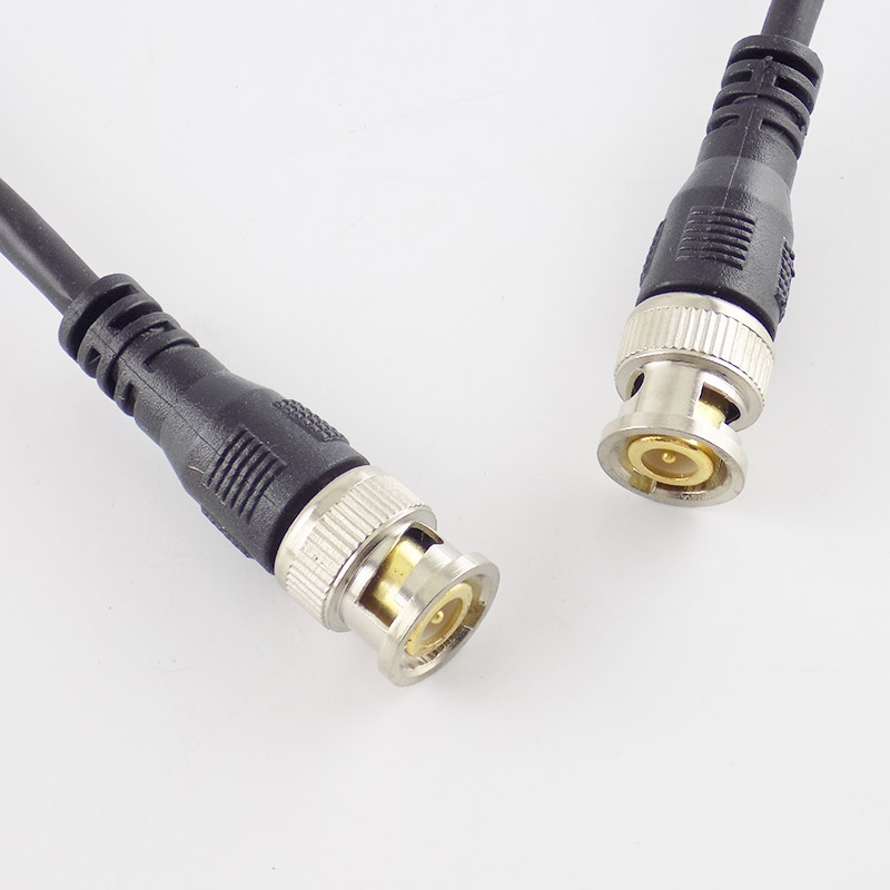 Adaptador BNC macho a macho de 0,5 M/1M/2M/3M, Cable conector, enchufe M/M para cámara CCTV, vídeo de doble cabezal de seguridad para el hogar