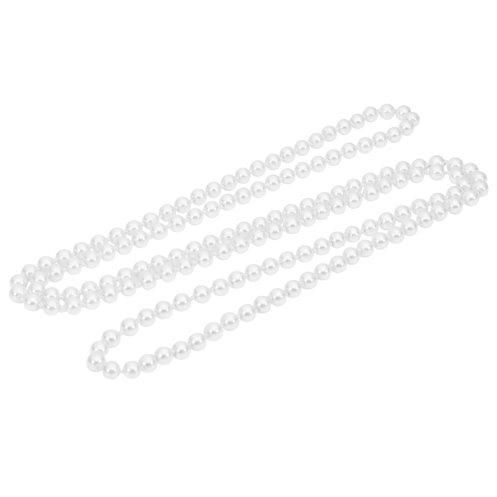 Halskjede med 1 eller 5m perler, langt perlekjede, perlekjede til bryllupsfestdekorasjon (hvitt)