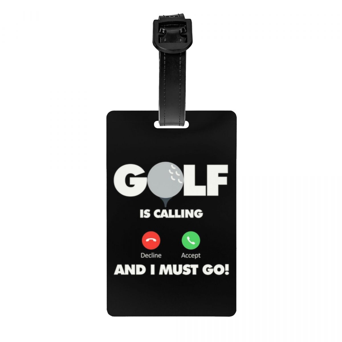 Blijf Kalm En Speel Golfbagagelabels Voor Koffers Schattige Bagagelabels Privacy Cover Id Label: Rood