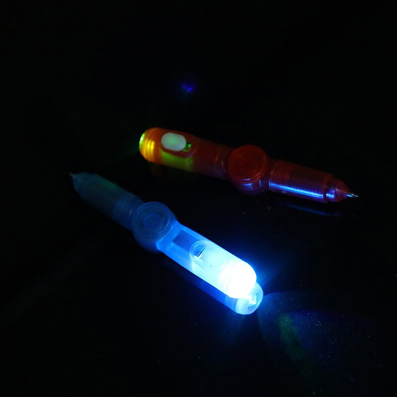 Led spinning kynä kuulakärkikynä fidget spinner hand top hehkuu pimeässä valossa edc stressin lievitys lelut lasten lelu koulutarvikkeet