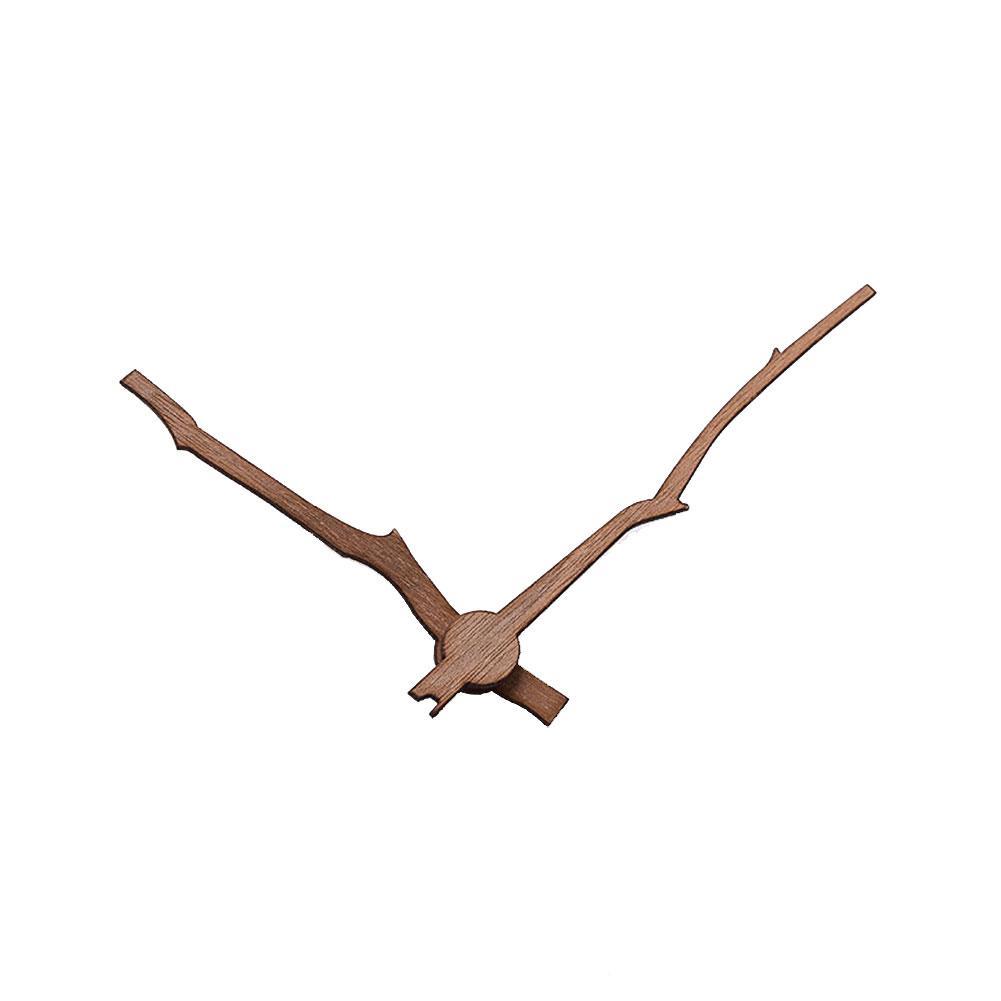 DIY Wall Clock Wooden Hands With SUN Silent Needle Wood Accessories Clock Clock Part Quartz Movement Replace Walnu R3Z2
