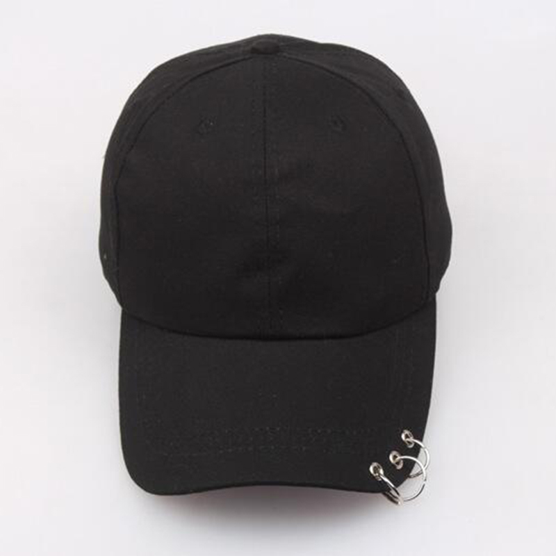 Forår sommer mænd kvinder kasket ensfarvet almindelig sort pink hvid snapback kasket baseball hatte med ringe justerbare baseball kasketter