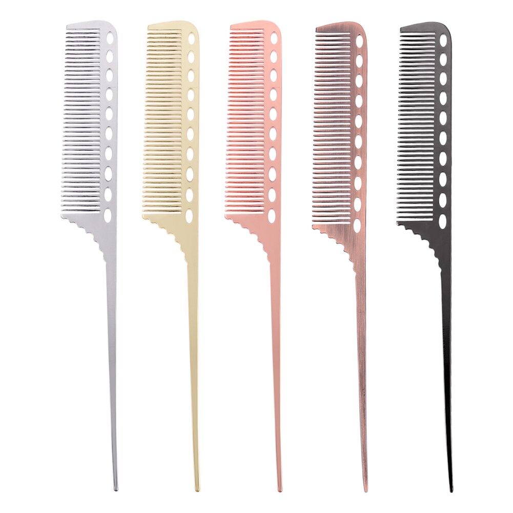 Anti-static Comb Heat-resistant Hairdressing Hair Styling Brush Aluminum Durable Haircut Comb Salon Tools