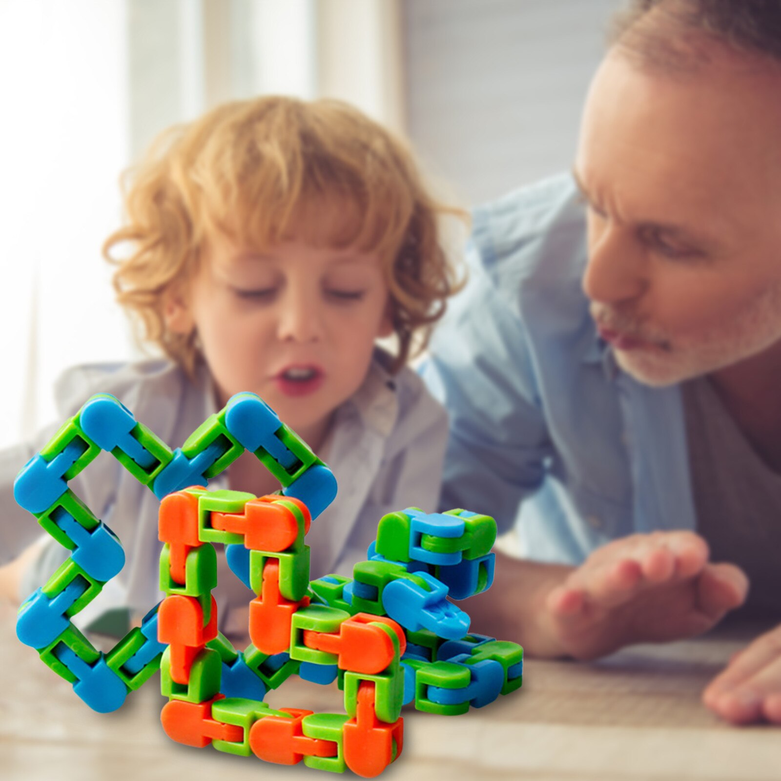 Puzzle coloré pour enfants, jouets Anti-Stress sensoriel, serpent autisme, jeu classique