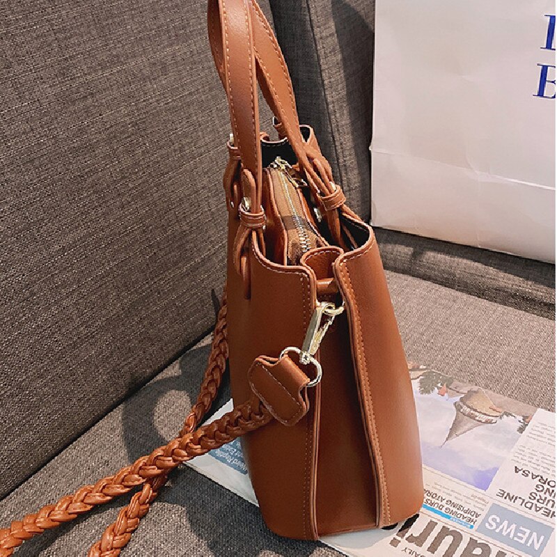 Lady Elegante Woon-werkverkeer Dagelijks Enkele Schoudertas Voor Vrouwelijke Bruin Zwart Crossbody Handtas