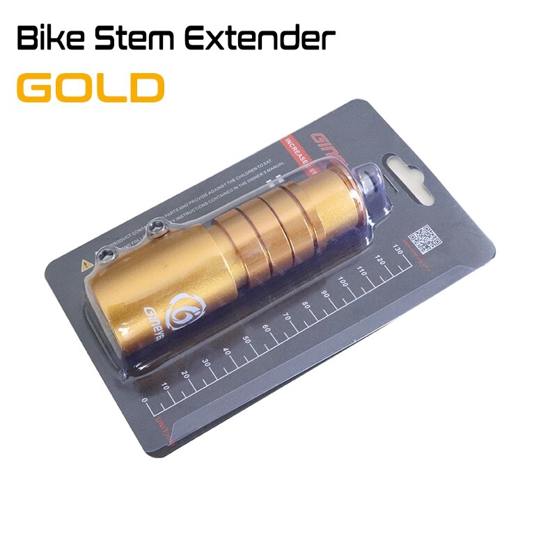 28.6mm cykel gaffel stilk forlænger cykel styret hæve op adapter aluminiumslegering højde øget stilk cykel tilbehør: Guld