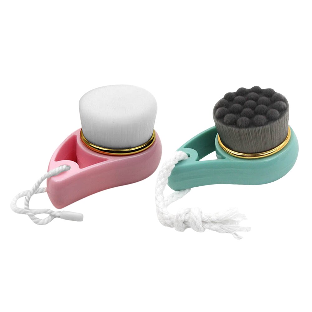 Gezicht Wassen Massage Borstel Facial Poriën Reiniging Borstel Voor Makeup Tools Bamboe Houtskool Zwart Fiber Haar Reiniging Borstel