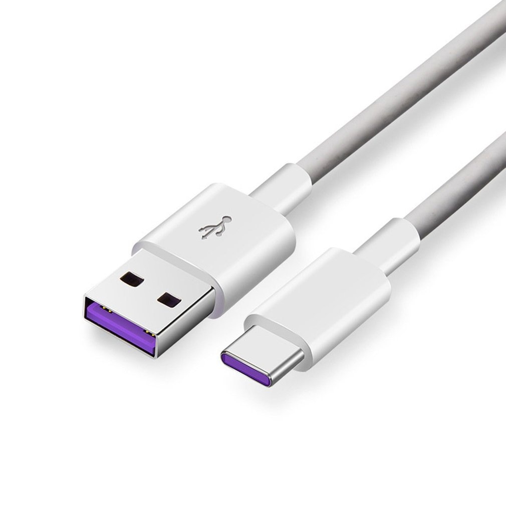 Cable USB tipo C 5A, cargador rápido USB 3,1, Cable de supercarga plateado tipo C para Huawei P10 P20 Pro Mate 10