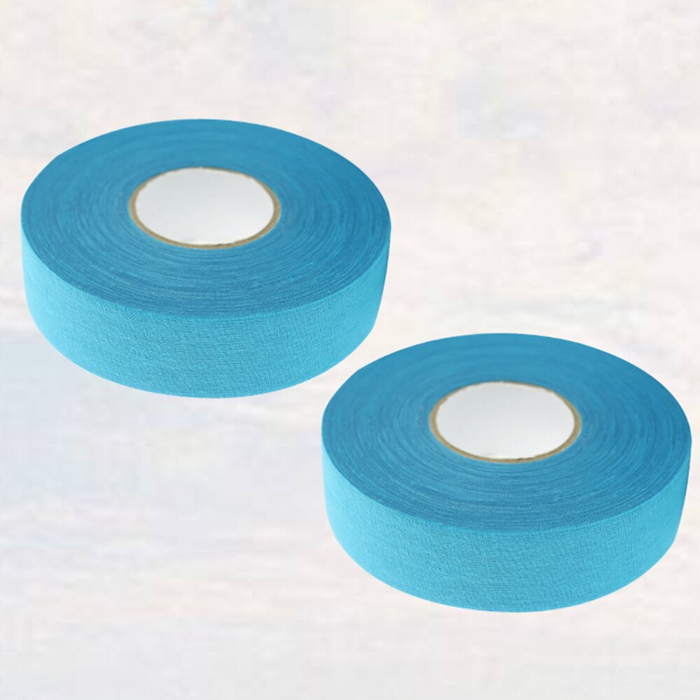 2 Pcs Hockey Stick Tape - 20M Length - Anti-Slip Sport Waterproof Cotton Wrapper: Blue