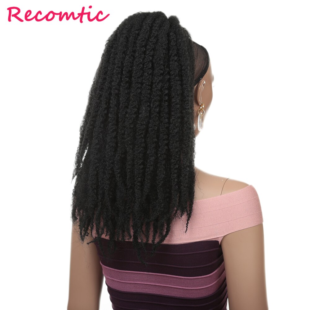 Recomtic 12Inch Crochet Hair Synthetic Braiding Hair Extensions Extensions Straight Goddess Locs For Black Women