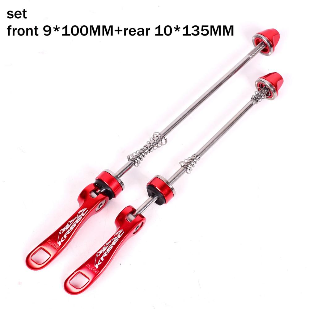 Bicycle Wheel Hub Quick Release QR Front Rear Axle Skewer 12x142mm Thru Axle Skewer Red Black Aluminum Alloy Bicycle Skewer: red 1 pair