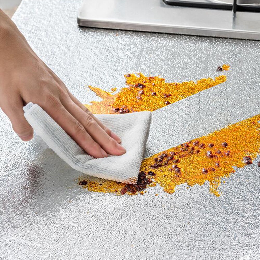 Breite 40/60cm Küche Zauberstab Aufkleber Aluminium Folie Wasserdicht Abnehmbare Selbst Klebstoff Öl Wasserdicht Tapeten Zauberstab Aufkleber