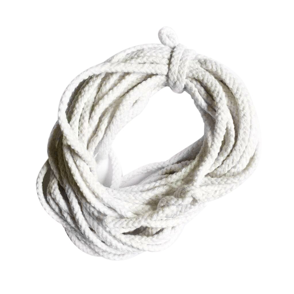 10 Meters 5mm Soft Braided Cotton Bleached Rope Piping Cord Multi Craft Use