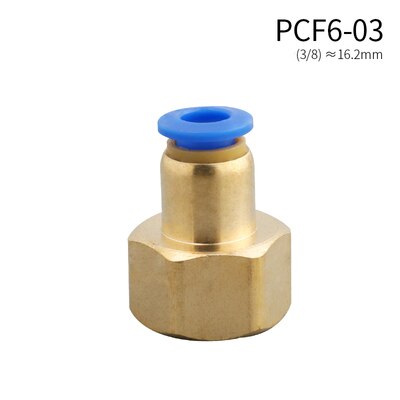 PCF Air Pipe Fitting Pneumatic Fitting Quick Coupling is used for 4 6 8 10 12mm hose 1/8" 3/8" 1/2" 1/4" BSP female thread: PCF6-03