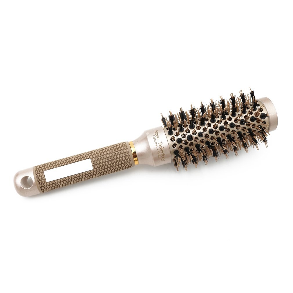 Keramisk aluminium trassel hår kam hår borste hårborste runda frisör kammar för salong frisör styling verktyg: Typ 2( diameter 32mm)
