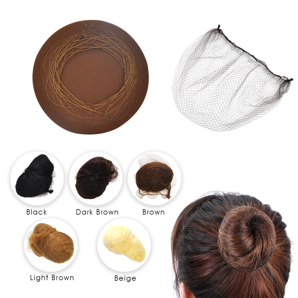 100 unids/lote, estilismo del cabello, red de nailon desechable Invisible, malla con borde elástico, redecilla para peinar el cabello, líneas suaves para bailar