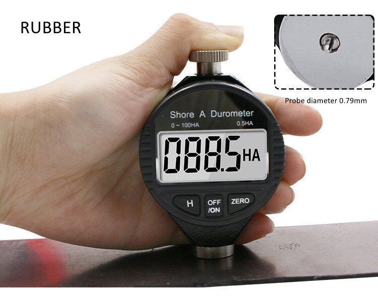 Digital Shore Durometer Hardness Tester 0-100H For Plastic Leather Rubber Resin: Probe A