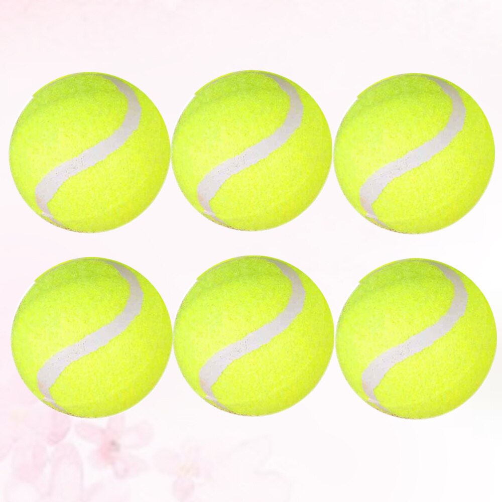 6Pcs Hoge Elasticiteit Tennis Ballen Praktijk Tennis Ballen Zware Tennis Ballen Voor Sport Training Oefening