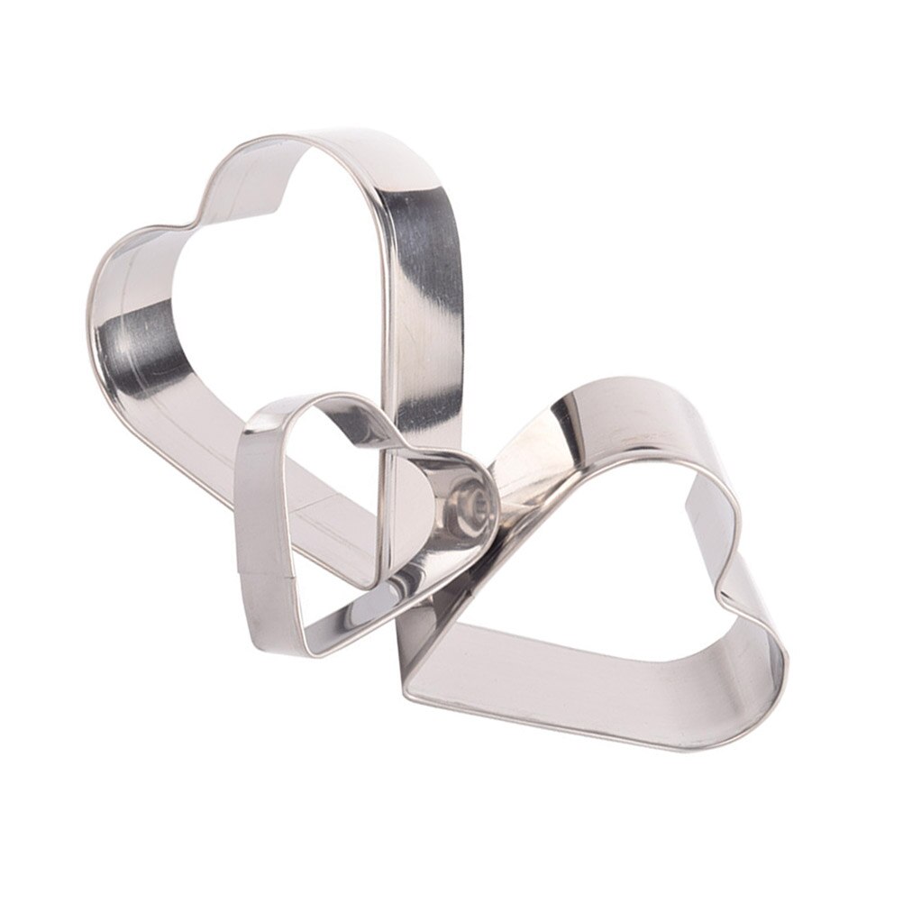 3 uds molde de manualidades para hornear Acero inoxidable forma de corazón troquelado galleta galletitas cortador de tarta Fondant forma herramienta de cocina para moldear