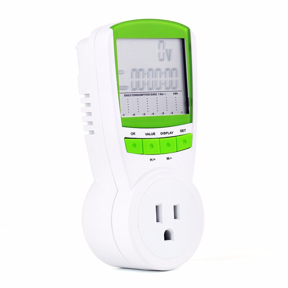 Medidor de energía vatios voltios amperios frecuencia 230V 50 Monitor Hz analizador medidor de energía Potencia potencia voltage herramienta de medidor de potencia