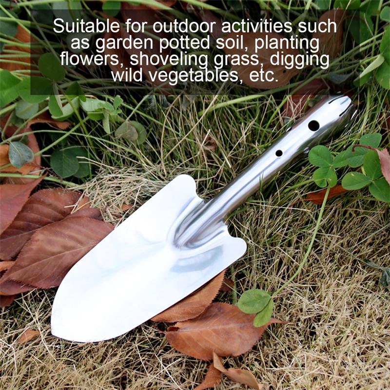 Rvs Tuin Troffel Potgrond Scoop Hand Schop Tool Bodem Gravers Voor Tuinieren Planten Zaailingen Tool