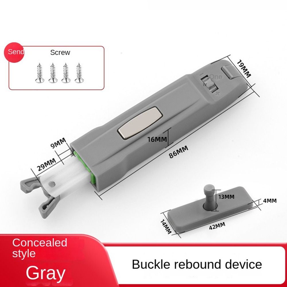 5 Pack Rebound Self Locking Device,Push to Open Cabinet Catches,Adjustable Kitchen Buckel Locks,Cabinet Push Latches: Nickel