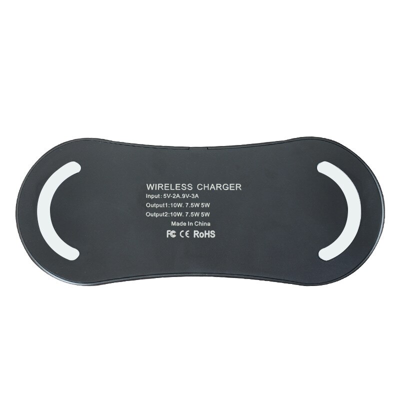 20w qi draadloze oplader voor iphone 11 12 x xs max 8 snel draadloos opladen voor samsung voor xiaomi qi draadloze oplader: Zwart