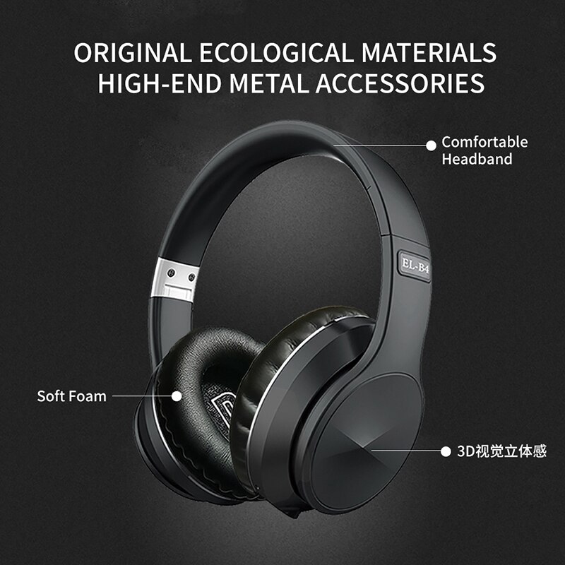 BL-B4 Headset, Bluetooth 5.0 High Portable Wireless Headset Foldable Headset for Children