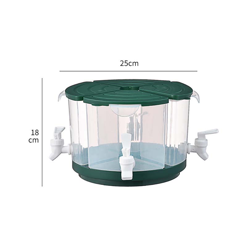 Hervidor de agua fría giratorio de 5.5L, distribuidor de bebidas para el hogar, tetera de frutas, cubo de agua fría, juego de bebidas: A2