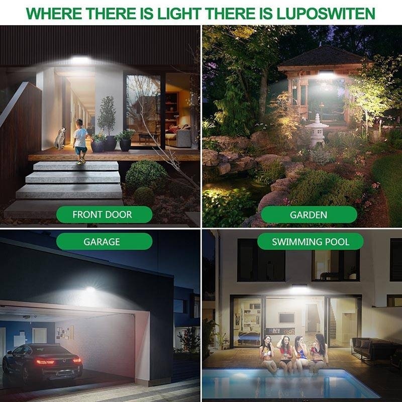 Solar Outdoor Wall Lights Motion Sensor Detector Security Night Lights IP65 Waterproof Wall Lamps for Garden Deck Yard Driveway