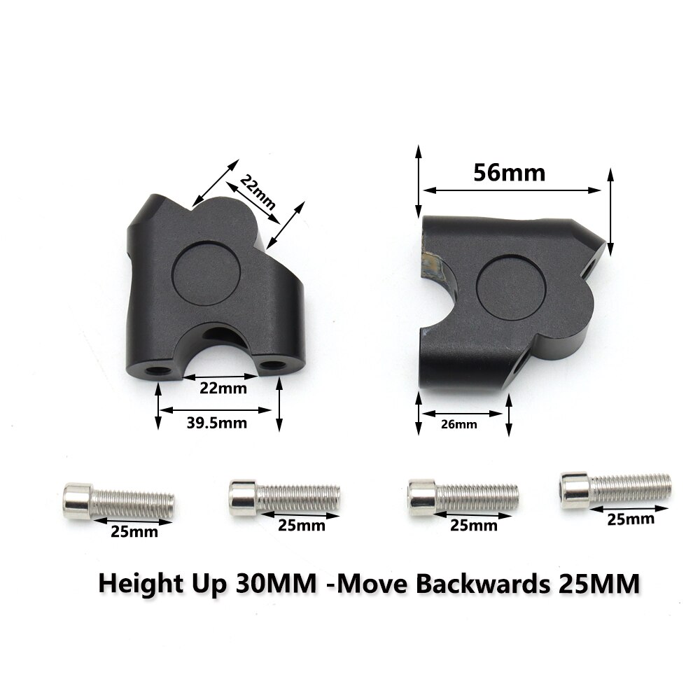 Collier de serrage universel pour guidon de moto, 22mm, 7/8 &quot;, adaptateur d&#39;extension pour KAWASAKI Z800 Z900