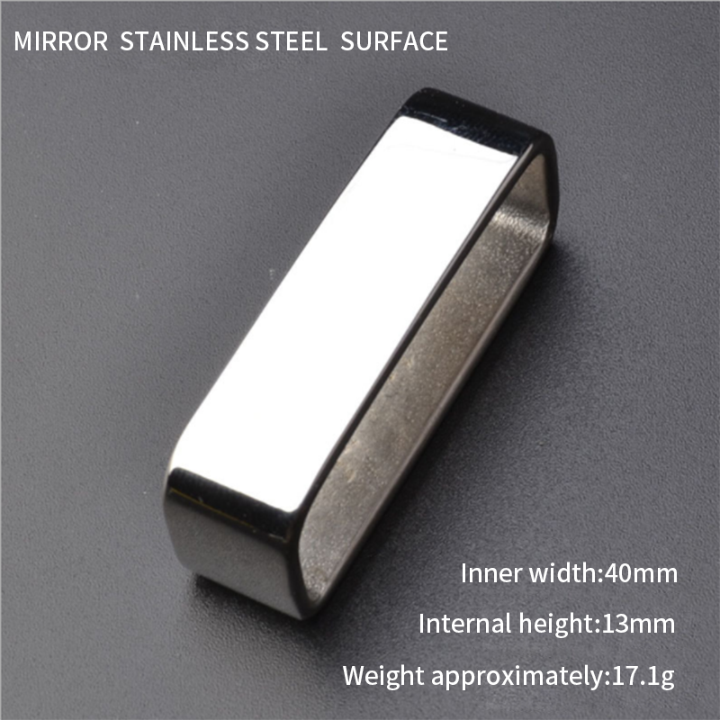 35mm/40mm DIY Edelstahl Gürtel Schleifen männer lässig Leder Handwerk Hardware- Metall Gürtel Schleifen NäHenne Kunst Handwerk: 40mm B  Spiegel